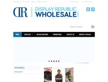 Tablet Screenshot of displayrepublicwholesale.com